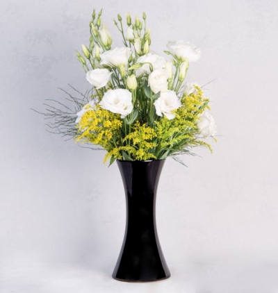 7 gül vazo Çiçeği & Ürünü Yaz Rüyası Beyaz Lisyantus Aranjmanı 