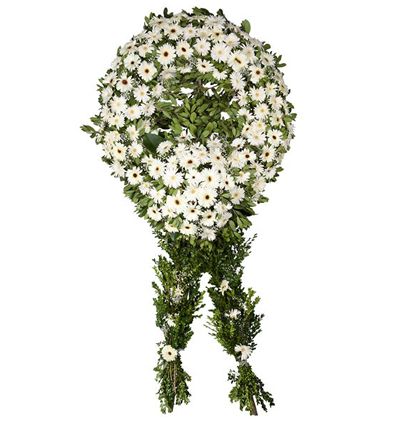  Samsun Atakum Çiçekçi Beyaz Gerbera Cenaze Çelengi