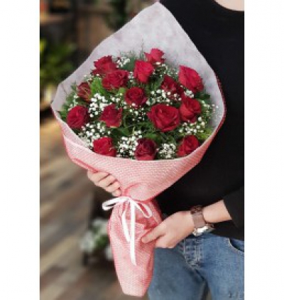 7 kırmızı gül buketi Çiçeği & Ürünü 15 Kırmızı Gül Buketi 